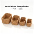 thumbnail image 1 of AWAYTR Hand Woven Storage Baskets 4 Pack, Multi Size Rectangular Organizer Bins for Bathroom Bedroom Home Organization, 1 of 8