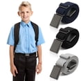 thumbnail image 1 of AWAYTR Kids Adjustable Magnetic Buckle Belts, Elastic Stretch Comfort Waist Bands for Children Jeans Uniform, 3PCS, 1 of 13