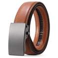 thumbnail image 1 of AWAYTR Ratchet Leather Belt for Men - Genuine Leather Black and Brown Belt for Dress Casual Pants, 1 of 8