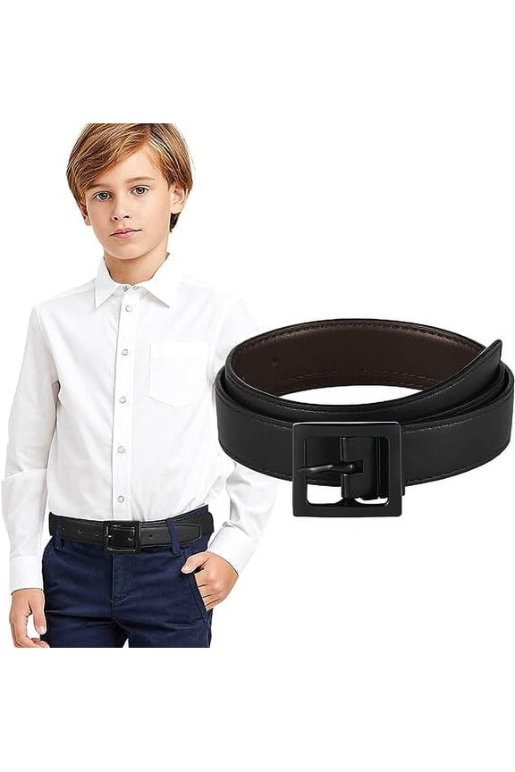 Kids Reversible Leather Belts- Brown and Black Leather Belt Two in One Formal Casual Belt
