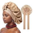 thumbnail image 1 of AWAYTR Satin Bonnet Silk Bonnet for Sleeping Silk Sleep Cap Double Layer Hair Bonnet with Elastic Tie Band, 1 of 9