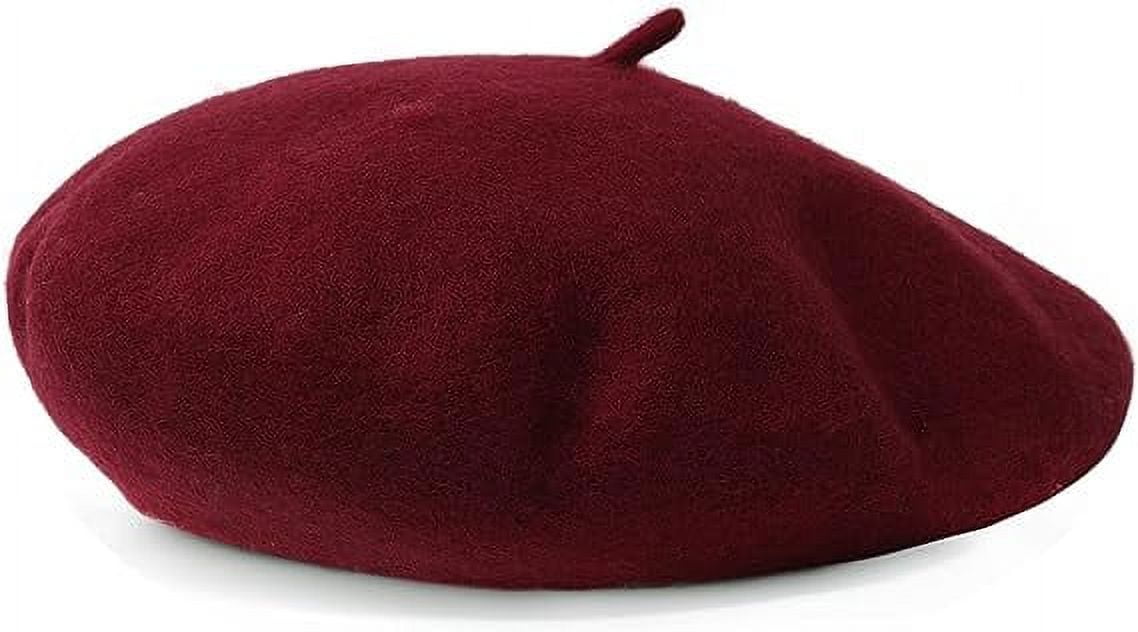1487 Women Beret Hat French Wool Beanie Cap Classic Solid Color Autumn Women-French-Wool-Beret-Hats-Artist-Cap-Solid-Color-Classic  main image 2