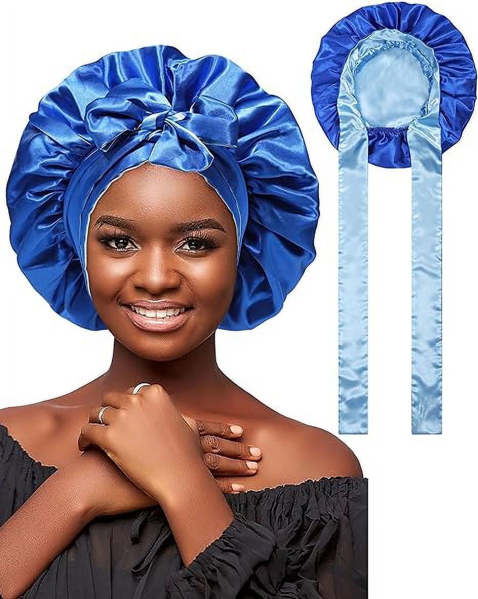 AWAYTR Women Satin Bonnet Silk Hair Reversible Bonnets Hair Wrap