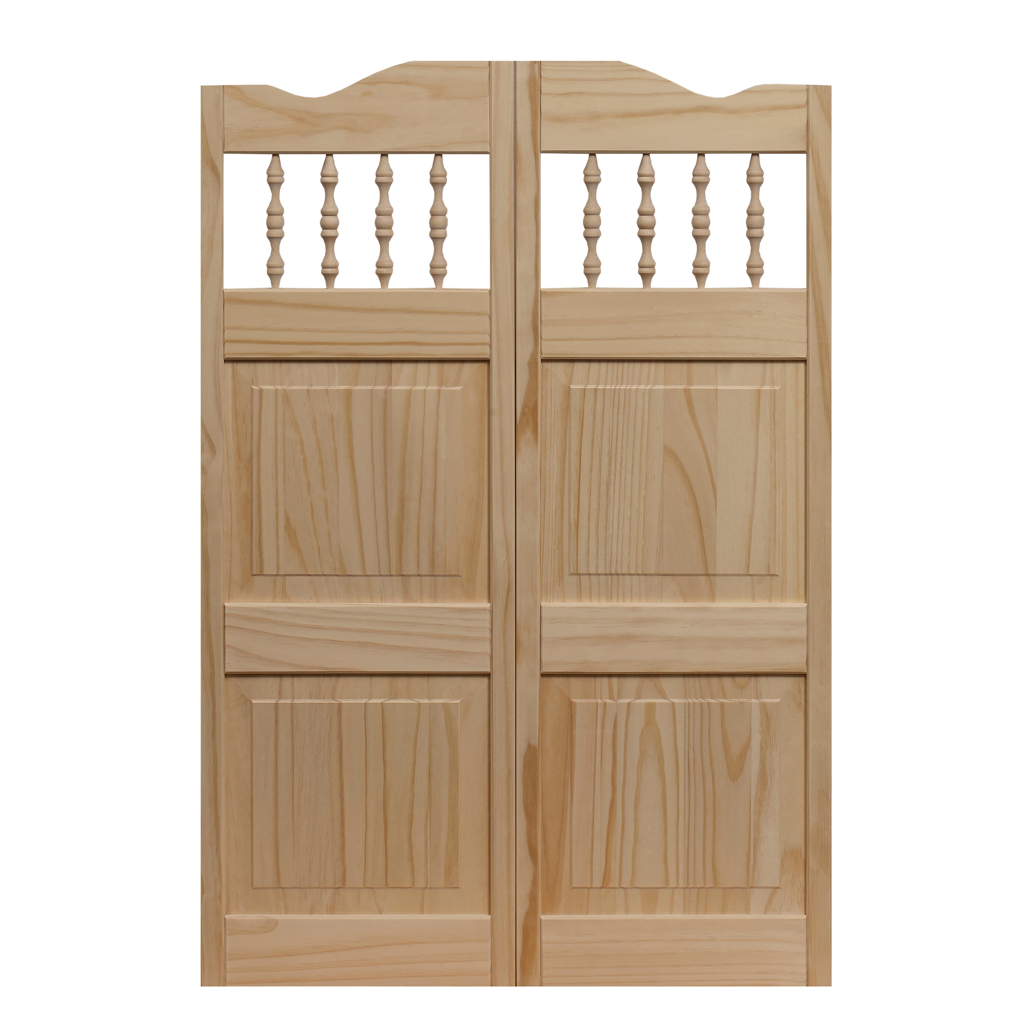 Natural Solid Pine Spindle Top Cafe Door