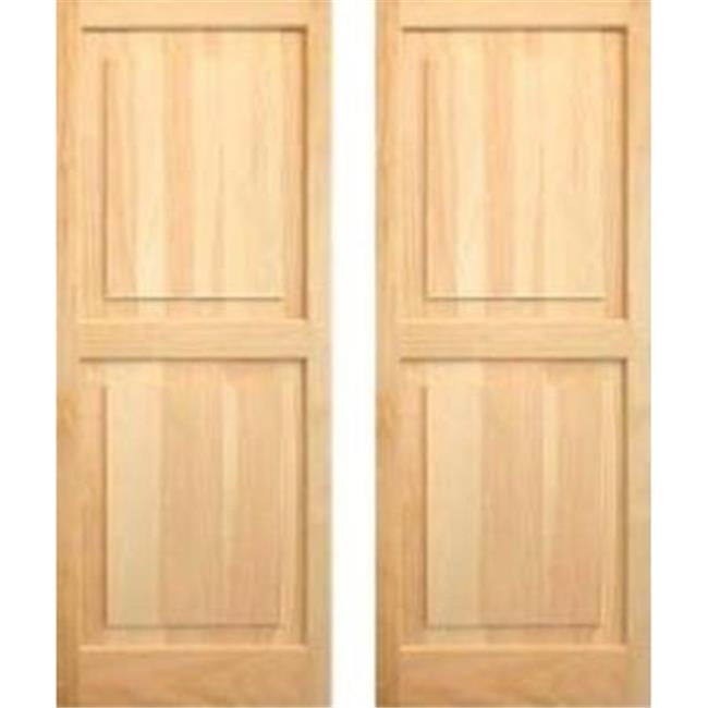 AWC Exterior Window Raised Panel Wood Shutters 15"wide x 43"high