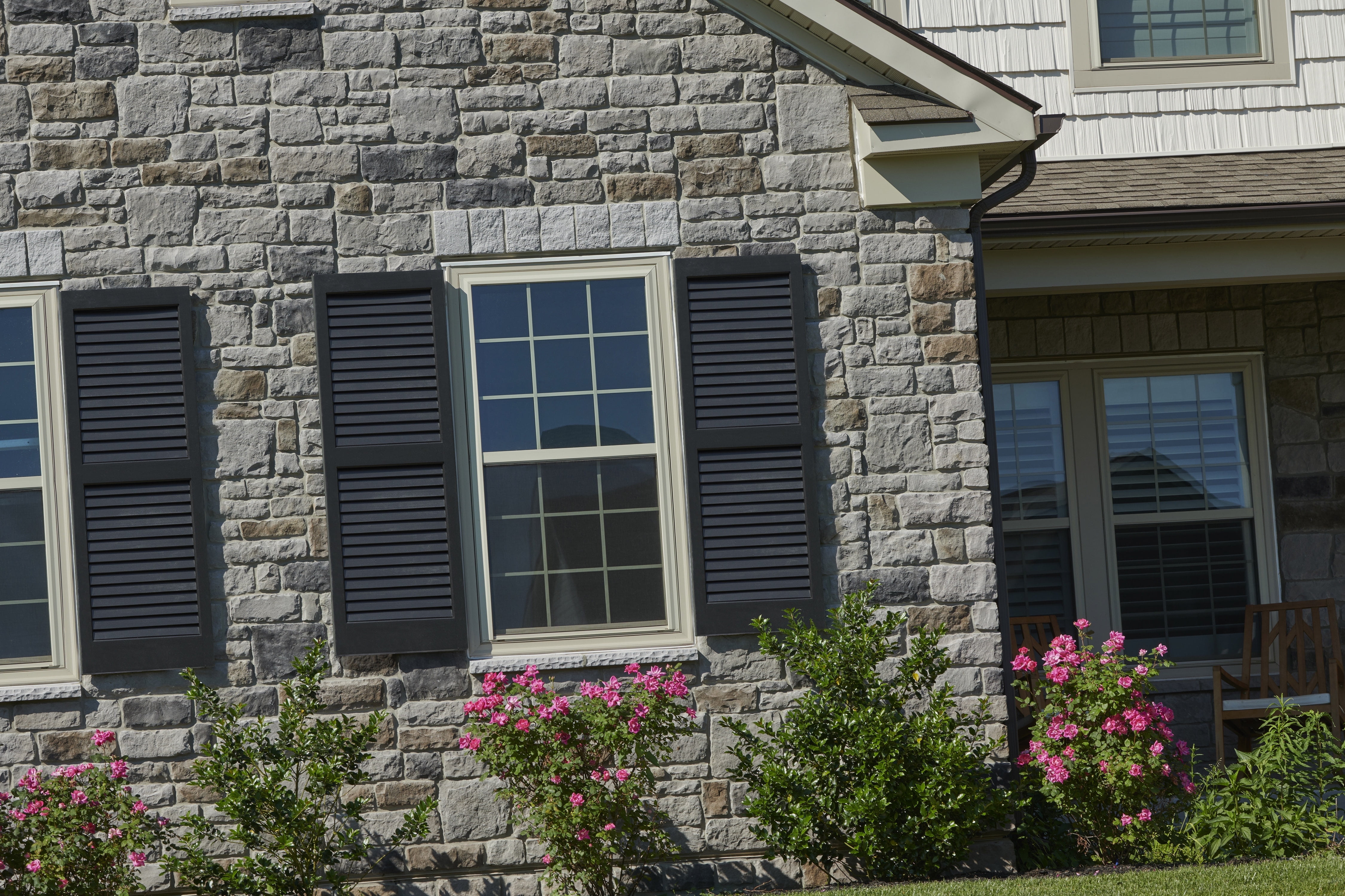 Unfinished Pine Louvered Wood Exterior Shutters, 15" x 39" Pair