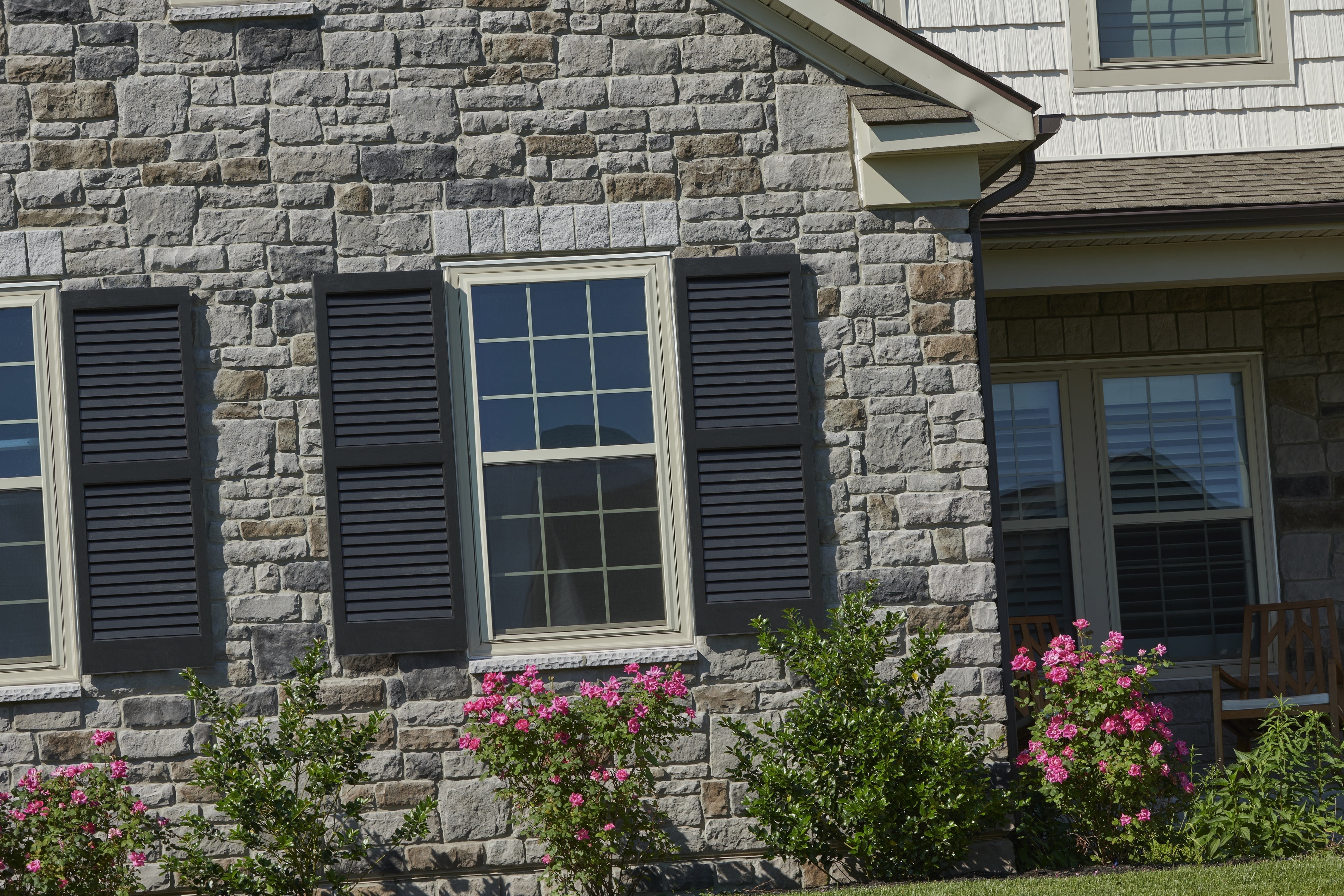 AWC Exterior Wood Window Shutters Louvered 15