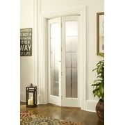 American Wood Mission Glass Bifold Door, 32-in. x 80-in., Unfinished Pine