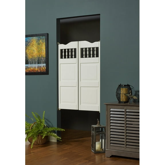 AWC Model 48 Carson City Spindle Top Cafe Door 30"wide x 42"h Unfinished Pine