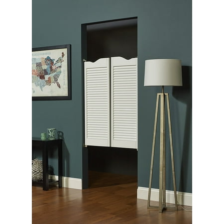 AWC Dixieland Louvered Cafe Door 36"w x 42"h Unfinished Pine