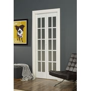 American Wood Traditional Divided Frosted Glass Bifold Door, 24-in. x 80-in., Unfinished Pine