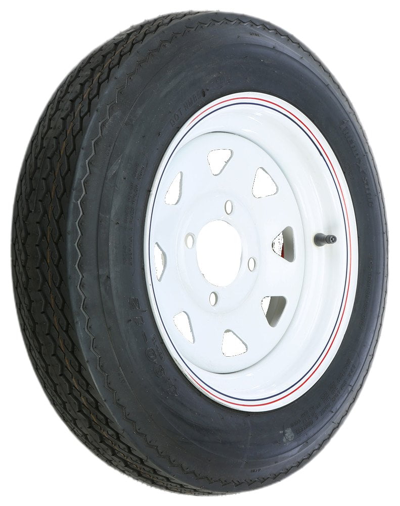 Awc treadstar p811 trailer tire 4 80 12 w 8 spoke wheel ta2024040