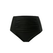 AWCHIC Women's High Waisted Bikini Bottoms Tummy Control Ruched Swimsuit Bottoms, Size S-2XL