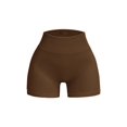 thumbnail image 1 of AWCHIC Women's Seamless Ribbed Yoga Shorts High-Waisted Tummy Control Athletic Shorts, Size S-XL, 1 of 5