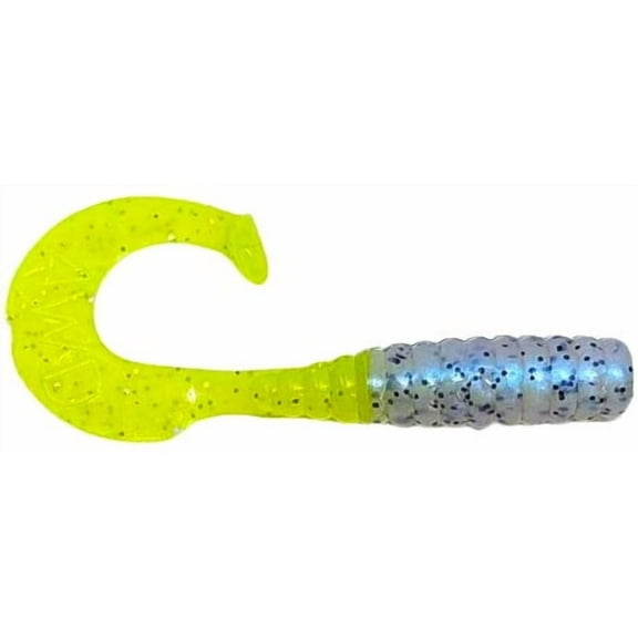 AWD Baits 2in Kicker Tail - KT8 Monkey Milk/Chartreuse 20pk