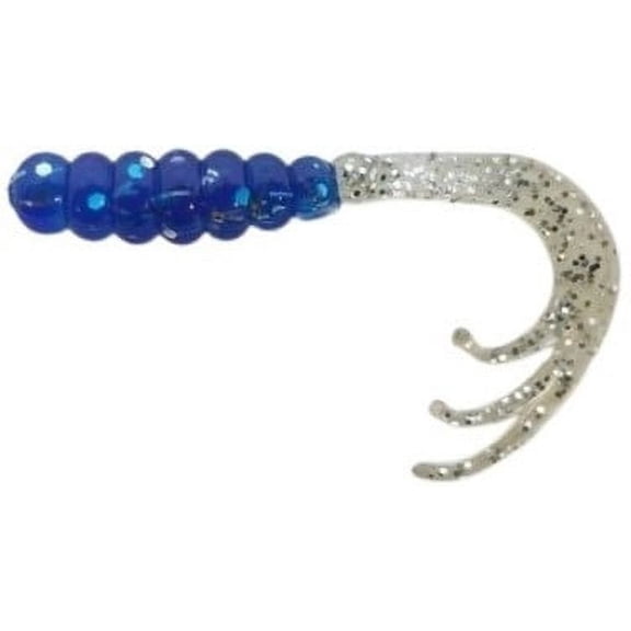 AWD Baits 2in WOW Grub - WG33 Blue Sapphire/Silver 20pk