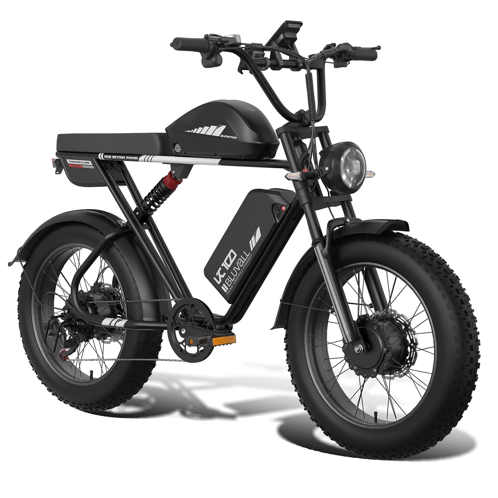 AWD Electric Bike for Adults,Peak 3000W Dual Motor 52V 2236Wh 120Miles Hunting Bicycles,Dual Hydraulic Brakes Full Suspension All Terrain Fat Tire E-Bikes UL2849