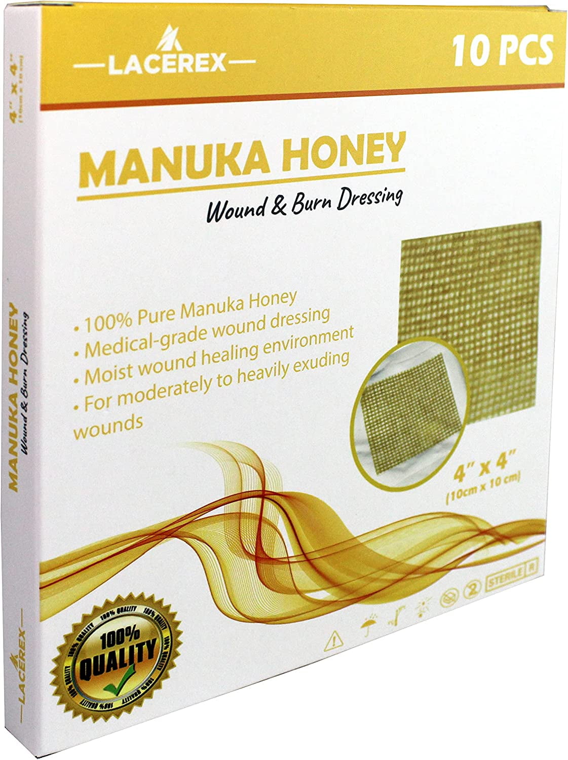 AWD Manuka Honey Gauze Dressing 100 Impregnated Medical Grade Honey