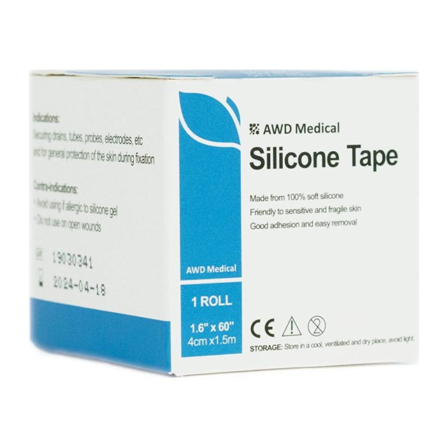 AWD Silicone Scar Sheets, Soft Silicone Scar Tape 1.6” x 60