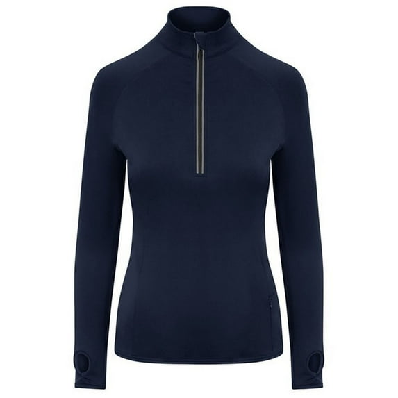 AWDis Cool Womens Cool-Flex Half Zip Long-Sleeved Base Layer Top