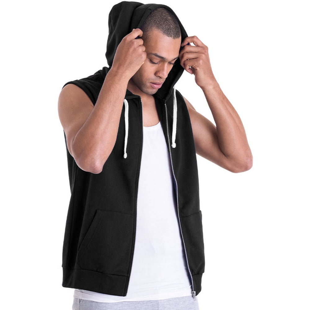 Sleeveless hoodie 2025 jacket men's