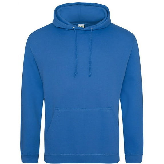 AWDis Men 80/20 Midweight College Hooded Sweatshirt 3XL SAPPHIRE BLUE