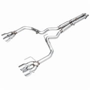 AWE 2024 Ford Mustang Dark Horse S650 RWD Track Edition Catback Exhaust w/ Quad Chrome Silver Tips