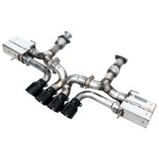 AWE Tuning - AWE SwitchPath Exhaust for C8 Corvette Z06 - 4.5" Diamond Black Tips - 3025-43906
