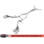 AWE Tuning Track Edition Cat-Back Exhaust for 2016-2021 Chevy Camaro SS & ZL1 with Chrome Silver Tips