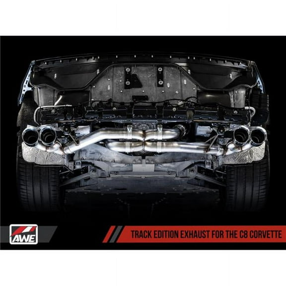 AWE Tuning Track Edition Exhaust for Chevrolet C8 Corvette with Chrome Silver Tips - Part 3020-42080