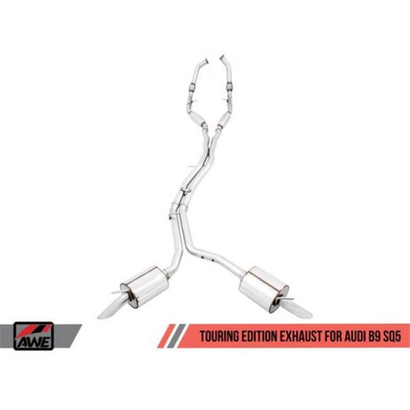 AWE Tuning Audi B9 SQ5 Resonated Touring Edition Cat-Back Exhaust * No Tips (Turn Downs)