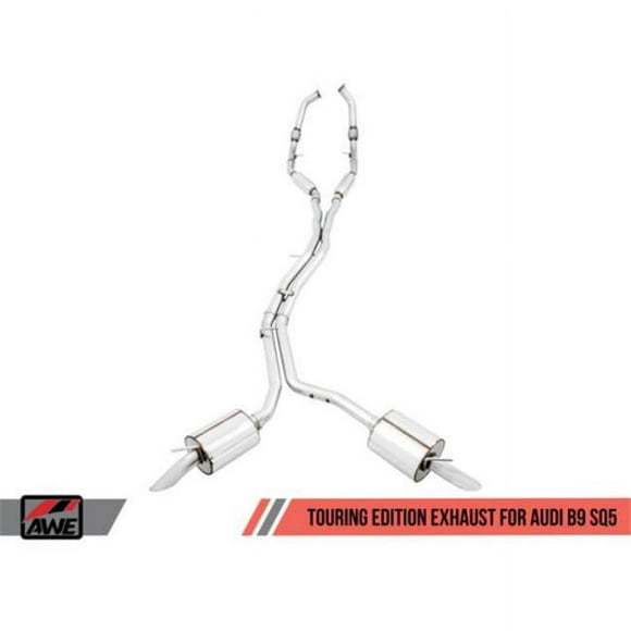 AWE Tuning Audi B9 SQ5 Resonated Touring Edition Cat-Back Exhaust * No Tips (Turn Downs)