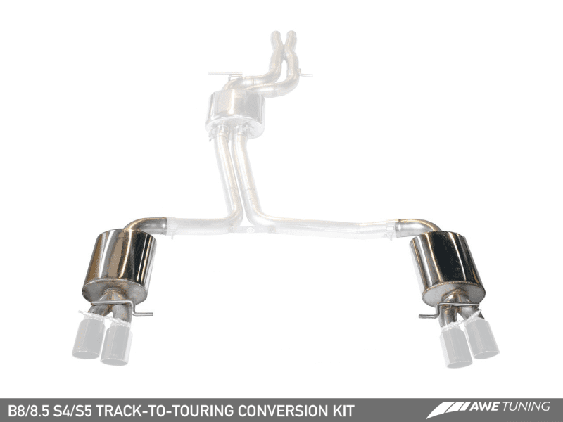 AWE Tuning Track-to-Touring Conversion Kit for B8.5 S4/S5 3.0T - for 102mm Tips (3815-41010) main image 1