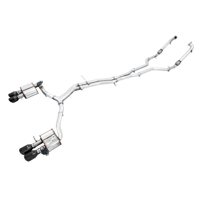 AWE Tuning Track Ed Exhaust for Audi B9 S5 Coupe - Non-Resonated 102mm Tips (3010-43058)