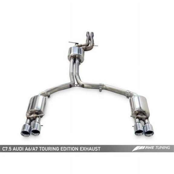AWE Tuning Audi C7.5 A7 3.0T Touring Edition Exhaust with Quad Outlet Diamond Black Tips