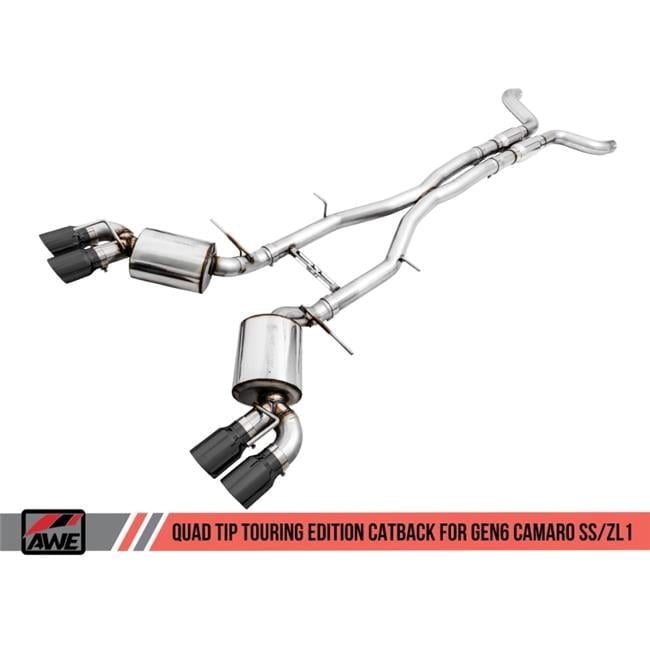 AWE Tuning 16-19 Chevrolet Camaro SS Axle-back Exhaust - Touring Edition (Diamond Black Tips)