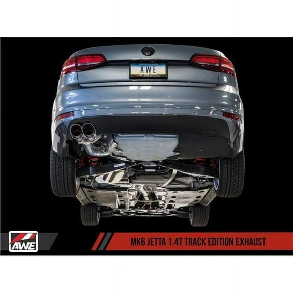 AWE Tuning  Exhaust with Chrome Silver Tips for 2009-2014 Volkswagen Jetta Mk6 1.4T Track Edition