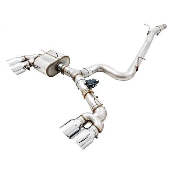 AWE Tuning MK7.5 Golf R SwitchPath Exhaust with Diamond Black Tips - 102mm by AWE Tuning Part Number 3025-43070