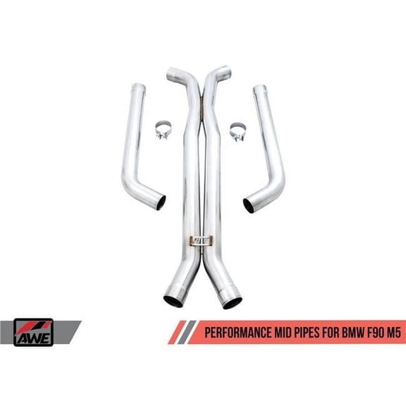 AWE Tuning Non-Resonated Performance Mid Pipes for 1918-2019 BMW F90 M5