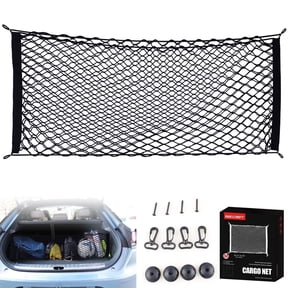 AWELCRAFT Adjustable Elastic Nylon Cargo Storage Net with Hooks 35.43 x 15.75 inches