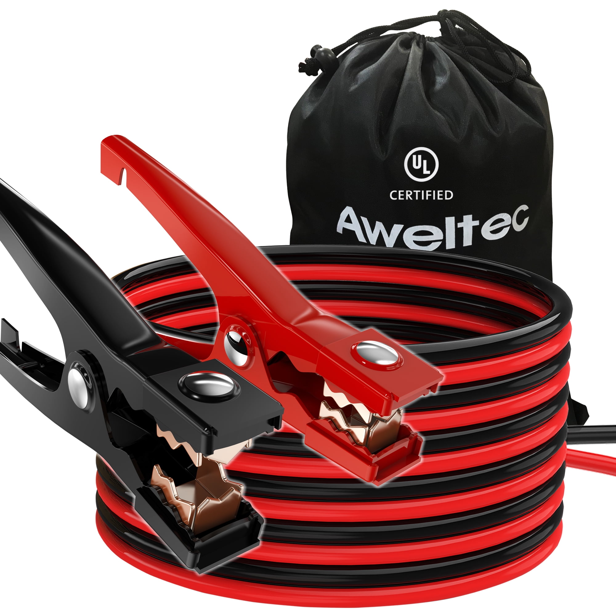 AWELTEC Jumper Cables for Car, ULListed 8 Gauge 12 Feet Heavy Duty
