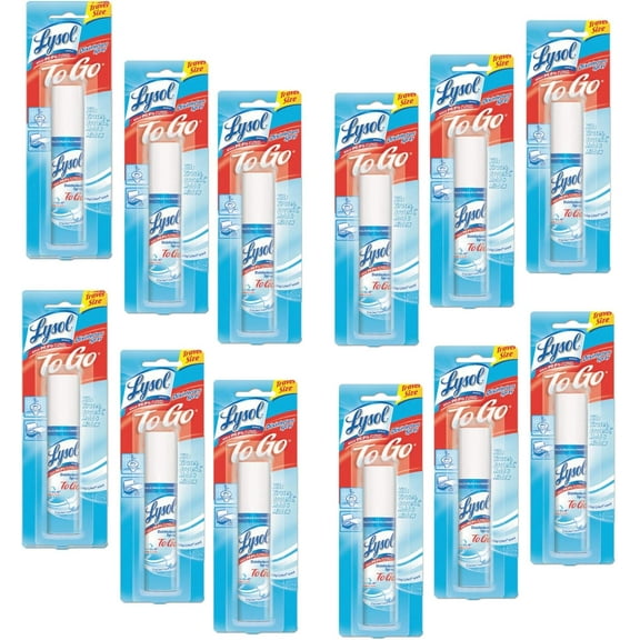 AWER Disinfectant Spray to Go, Crisp Linen Scent 1 oz (Pack of 12)