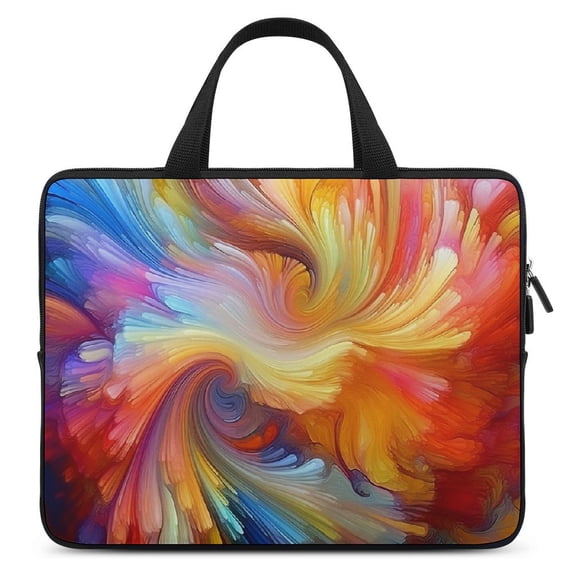 AWERP Abstract Colored Laptop Handle Bag Computer Protect Case Soft Carrying Travel Case 17inch