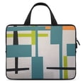thumbnail image 1 of AWERP Abstract Teal Chartreuse Blue Green Grey Geometric Regular Laptop Handle Bag 15inch, 1 of 5