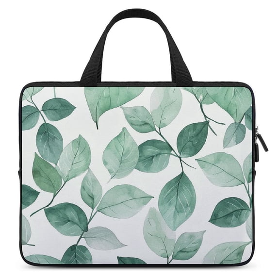 AWERP Colorful Leaf and Branch Print Pattern Diving Fabric Laptop Sleeve Carrying Bag 17inch