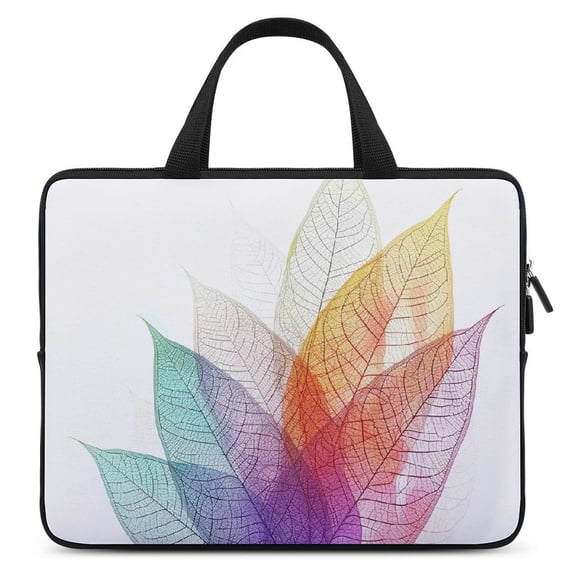 AWERP Colorful Leaves Laptop Bag Diving Fabric Computer Protective Handle Case 13inch