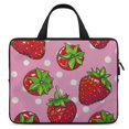 thumbnail image 1 of AWERP Cute Strawberry Dot Pattern Pink Red Laptop Carrying Bag Diving fabric Soft Carrying Travel Case 13inch, 1 of 5