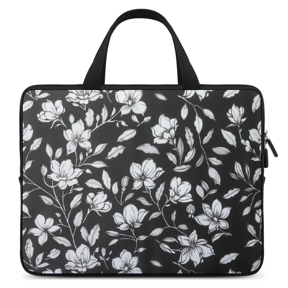 AWERP Flowers Laptop Bag Diving Fabric Soft Carrying Travel Case Idea