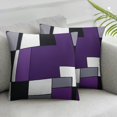 Grey Black Throw Pillow Covers,Geometry Square Pillow Covers ,Young Man