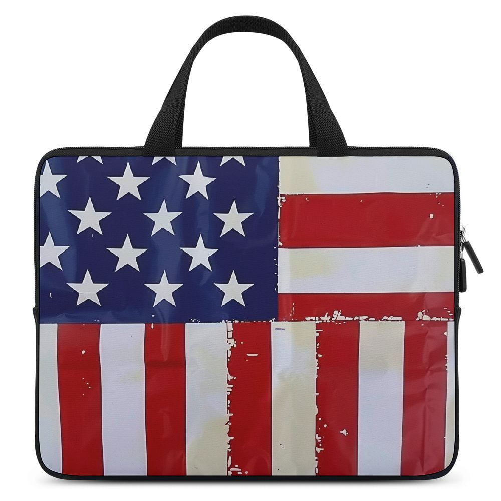 AWERP Laptop Bag Diving Fabric Soft Carrying Travel Case (Idea) Flag